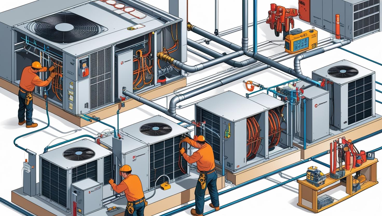 Complete HVAC System Setup Includes installation, commissioning, and testing of FCUs and ducted systems.