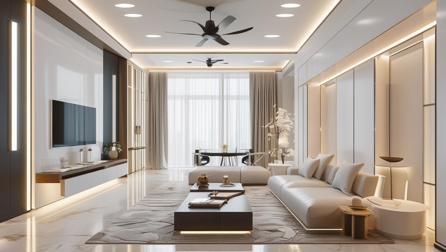 Gypsum & Ceiling Works Stylish partitions, modern ceilings, and custom interior design.